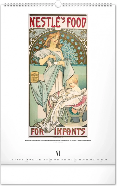 Calendar de perete Alfons Mucha 2026
