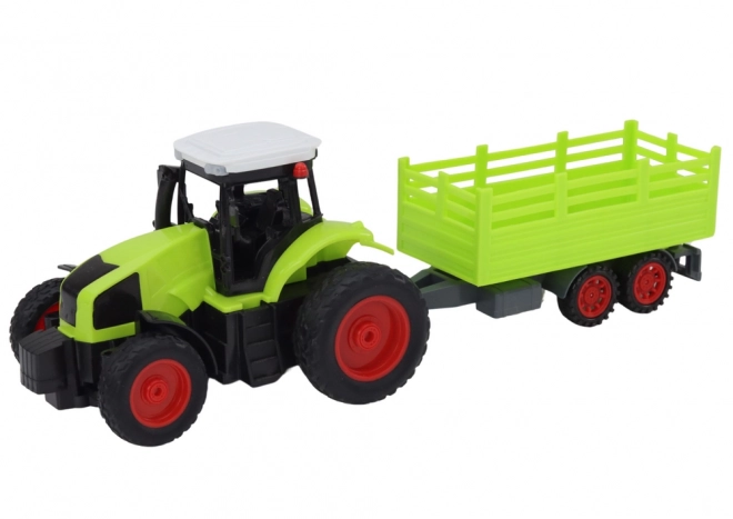 Tractor telecomandat RC cu remorcă verde