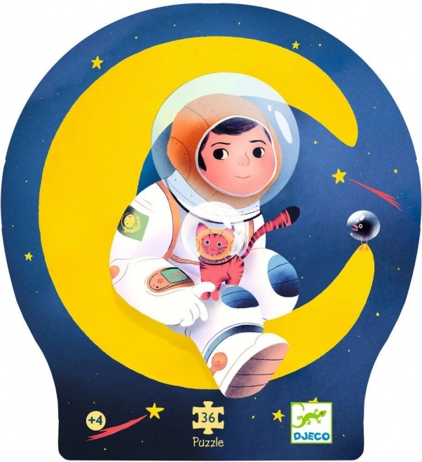Puzzle Astronaut pe Lună cu 36 de piese