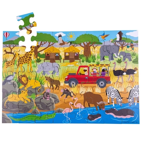 Puzzle de podea Aventură Africană Bigjigs Toys