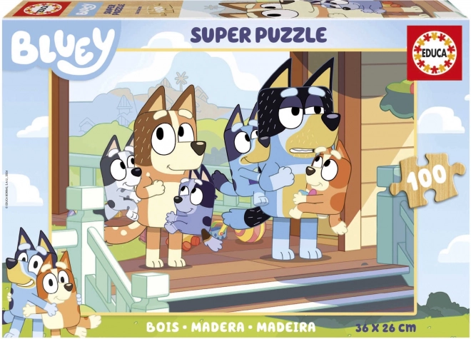 Educa puzzle din lemn Bluey 100 piese