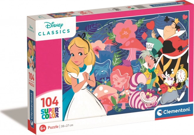 Puzzle Clementoni 104 piese - Alice în Țara Minunilor