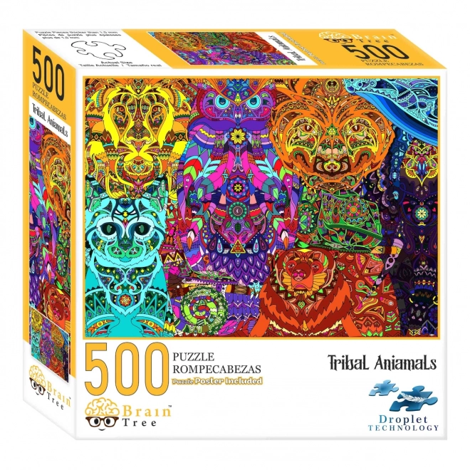 puzzle animale tribale Brain Tree 500 piese