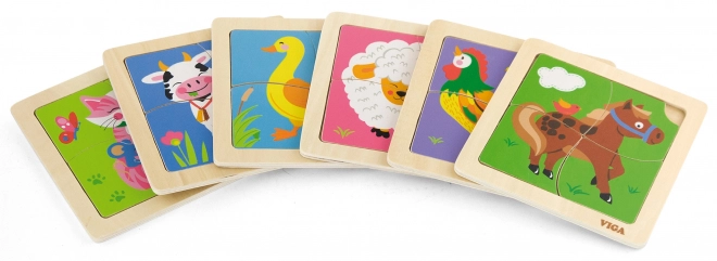 Puzzle din lemn cu rățușcă Viga