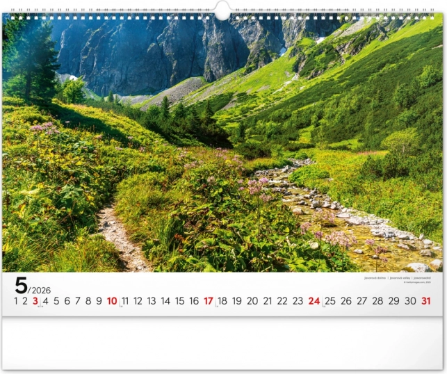 Calendar de perete Magicele Tatra 2026
