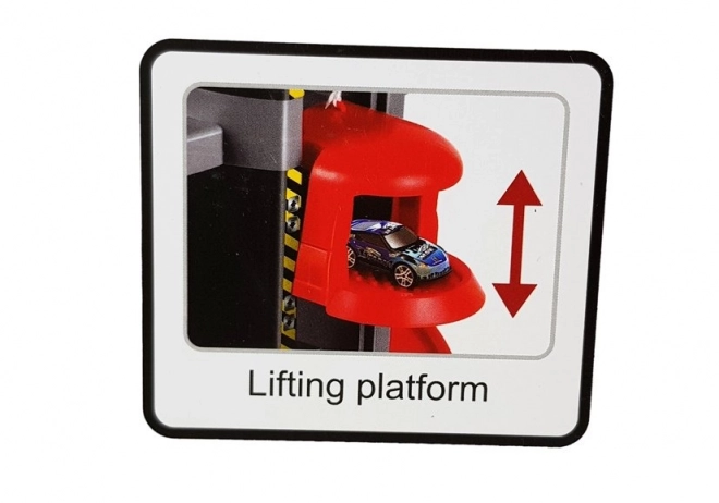 Garaj de jucărie cu 5 nivele și lift cu lumini