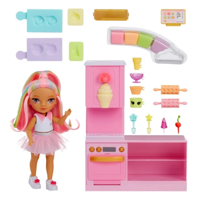 Rainbow High set cu micuța soră – cofetărie