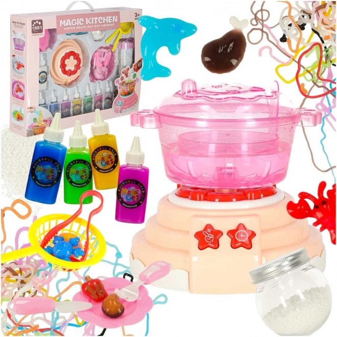 Geluri 3D cristal – Bucătăria fermecată, set creativ 62 piese, caisă