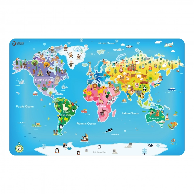 Puzzle cu Harta Lumii Classic World