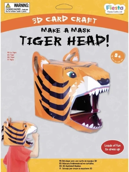 Set creativ mască 3D Tigrul Fiesta Crafts