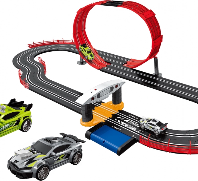 Circuit auto cu buclă 560 cm cu 2 mașini
