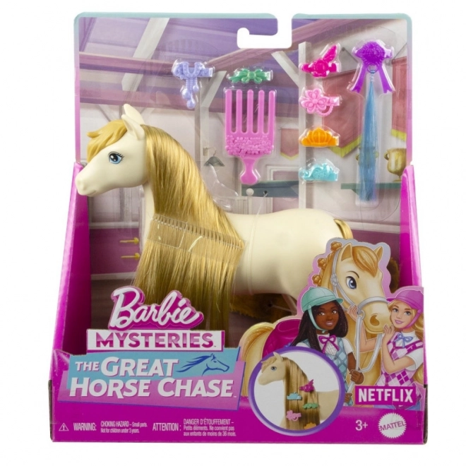 Calul Tornado Barbie cu păr lung pentru stilizat