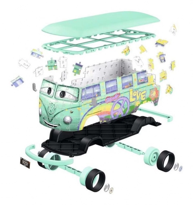 Puzzle 3D Autobuzul Fillmore din Cars de la Ravensburger