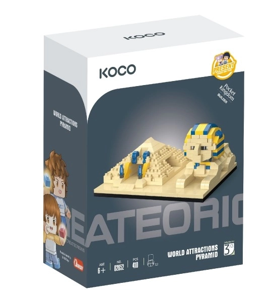Set de construcție Koco piramidă și sfinx din plastic
