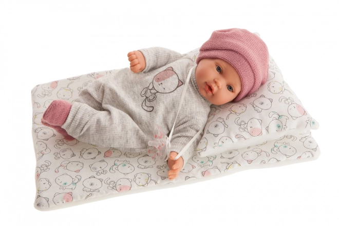 Antonio Juan 11115 KIKA - păpușă realistă cu sunete și corp moale din material textil - 27 cm