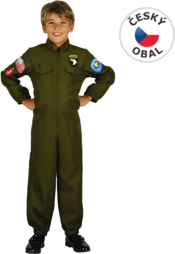 Costum de carnaval pilot militar pentru copii