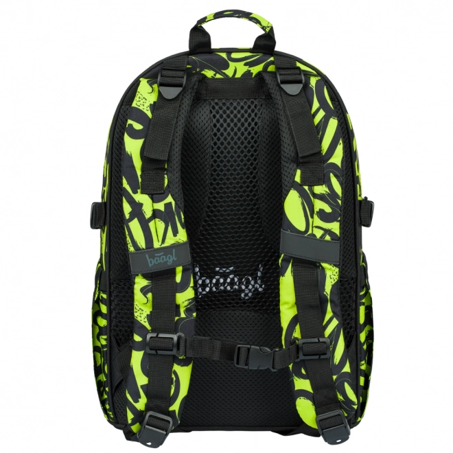 BAAGL 3 SET Core Lime: rucsac, penar, saculet