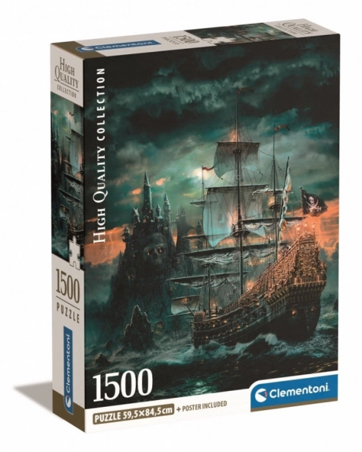 Puzzle 1500 piese Navă Pirați Compactă