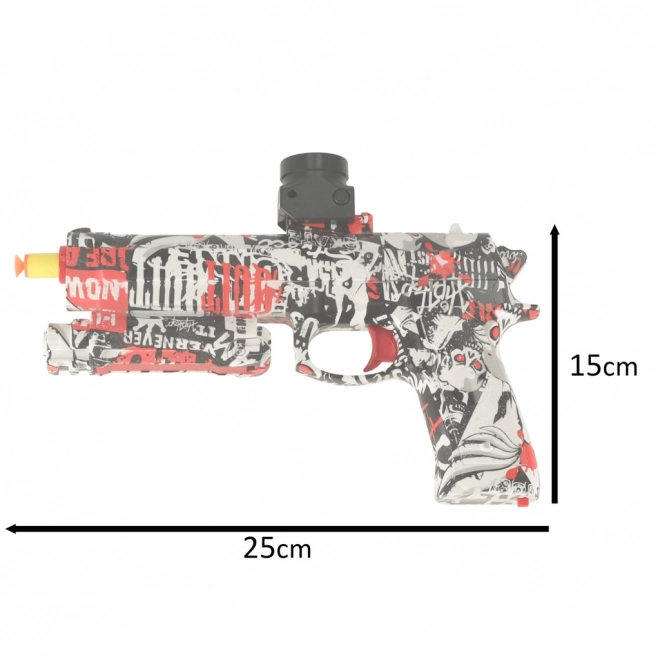 Pistol electric cu bile de hidrojăl cu încărcare USB și ochelari