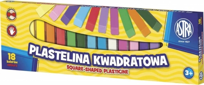 ASTRA Plastilină dreptunghiulară 18 culori
