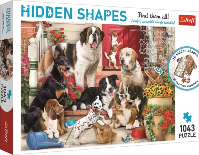 Puzzle Psi distrație Hidden Shapes 1043 piese Trefl