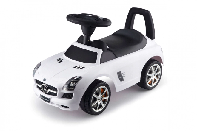 Mașinuță de împins Mercedes SLS albă pentru copii