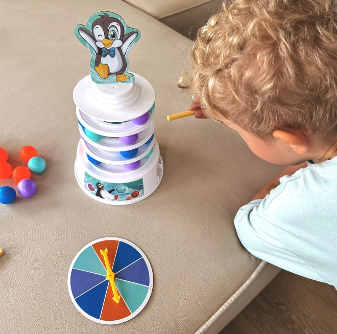 Jocul Woopie de dexteritate Pinguin pe turn