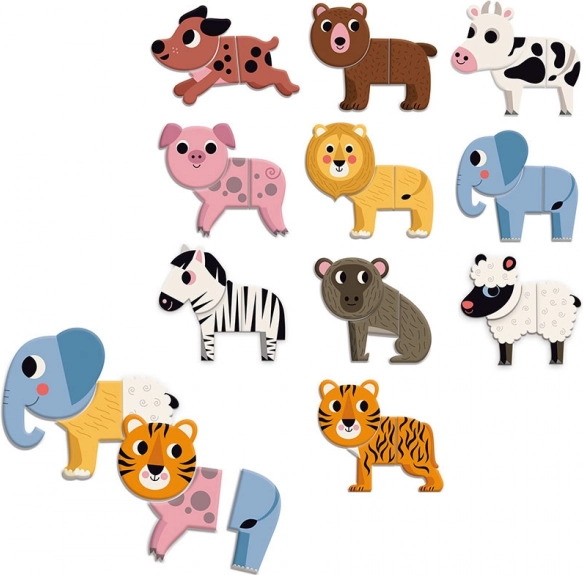 Vilac Magneți din lemn Animale Amuzante