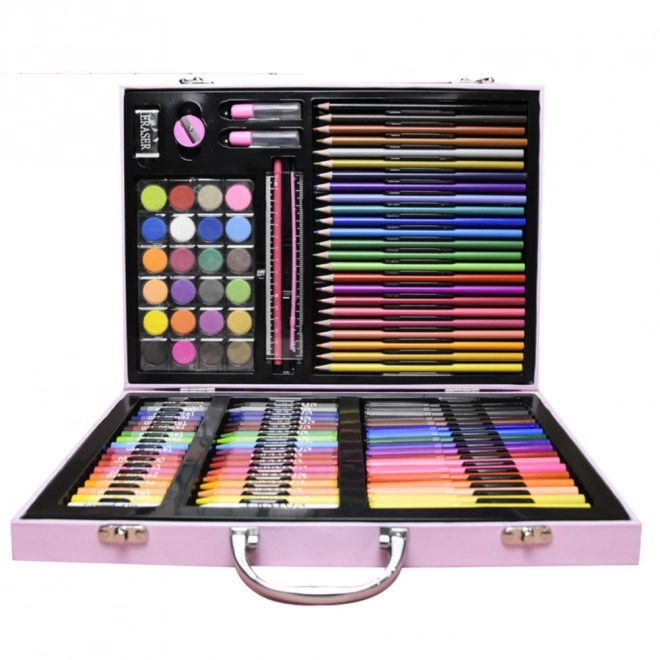 Set artistic în valiză cu unicorn roz