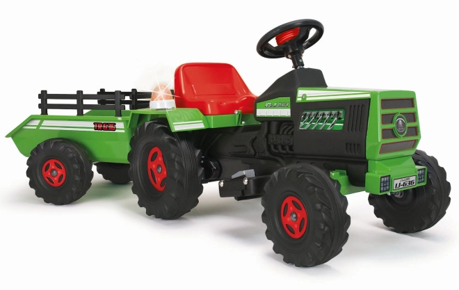 Tractor electric pentru copii Basic 6V cu remorcă