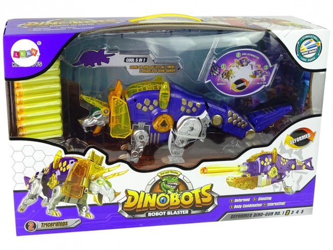 Pistol Dinozaur Transformabil Triceratops Mov