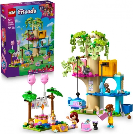 Lego Friends petrecere de ziua pisicuțelor și căsuță în copac