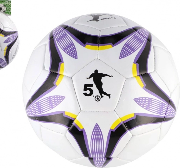 Minge de fotbal alb-violet 23 cm
