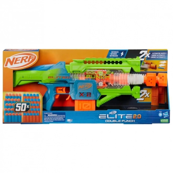 Blaster motorizat cu două țevi Nerf Elite 2.0