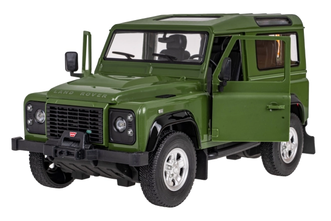 Mașină Land Rover Defender galben 1:14 cu telecomandă Rastar – verde