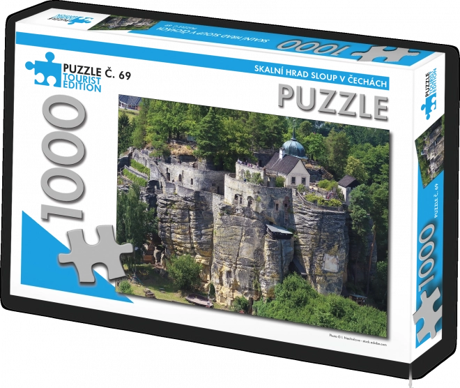 Puzzle Turistic Castelul de Piatră Sloup din Cehia 1000 piese