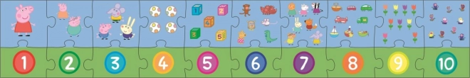 Puzzle educațional Peppa Pig Numere