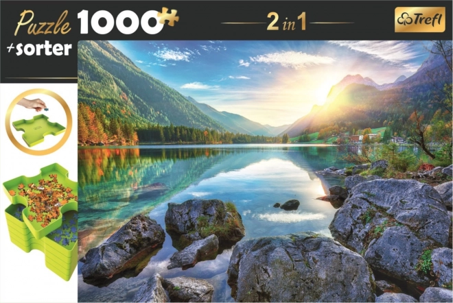 Puzzle cu sortator 2 în 1 Lacul Hintersee, Germania 1000 de piese