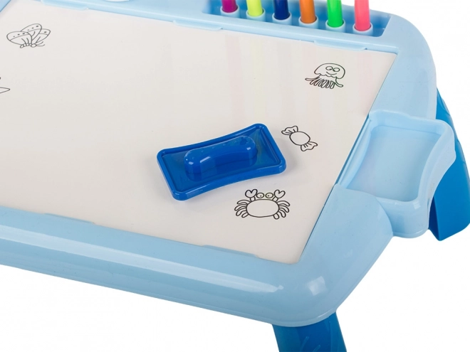 Proiector de desen cu masă pentru copii albastră