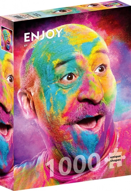 Puzzle 1000 piese - Bărbat chelios râzând