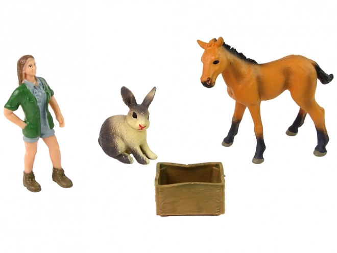 Set de figurine cal și animale luminoase