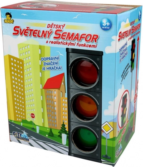 Semafor cu baterii cu funcții realiste