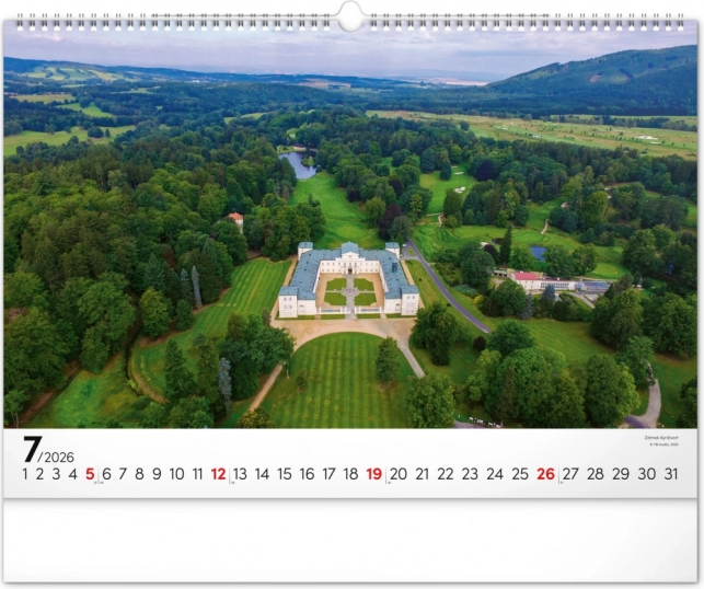 Calendar de perete Panoramata Cehia 2026