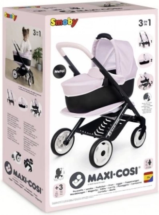 Cărucior pentru păpuși Maxi-Cosi roz deschis