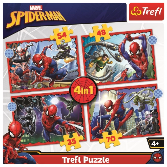 puzzle Trefl Spiderman Eroul 4 în 1