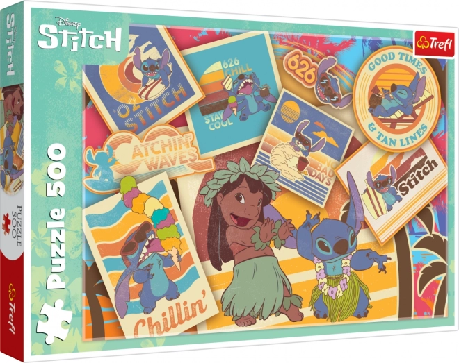 Puzzle cu ștampile Lilo & Stitch 500 piese