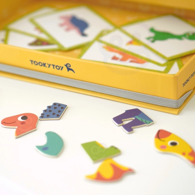 Puzzle magnetic cu dinozauri de la Tooky Toy