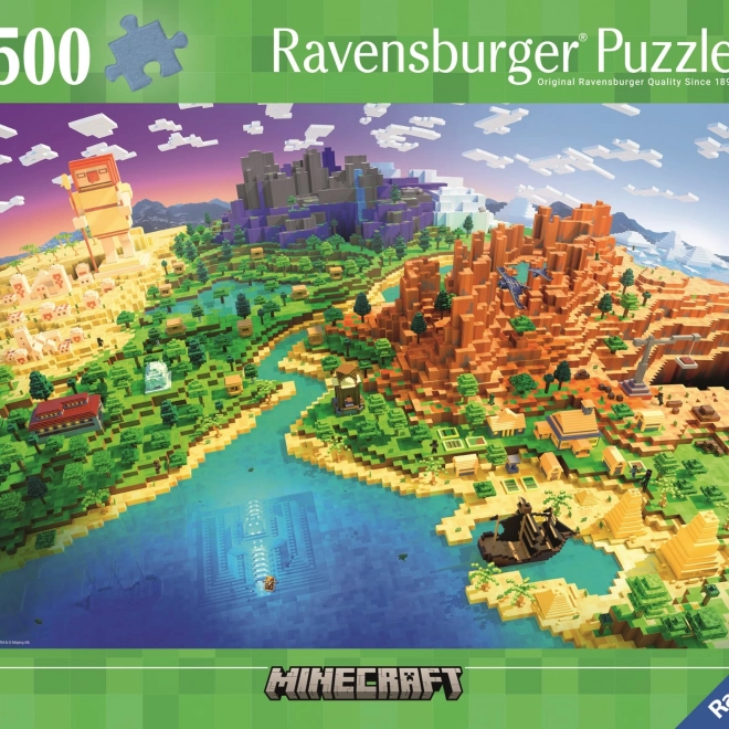 Puzzle Minecraft 500 piese de la Ravensburger