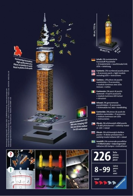 Puzzle 3D Big Ben Noaptea