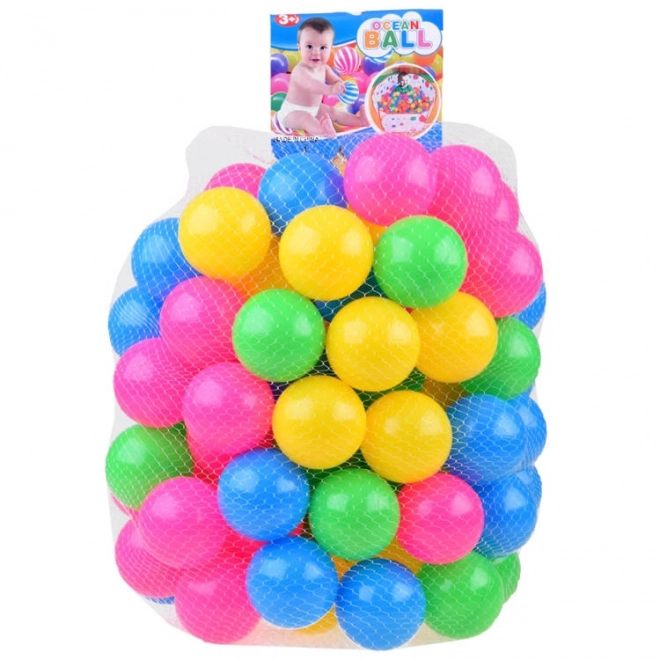 Set de bile colorate pentru piscină - 100 bucăți